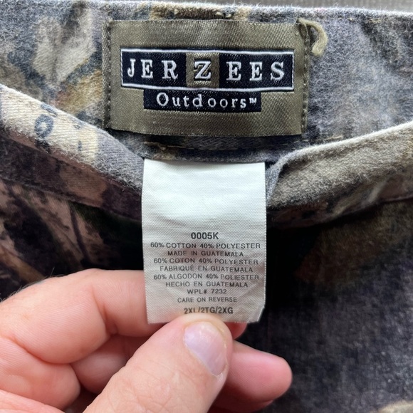 Jerzees Outdoors Camo Bigwoods Pants Mens 2XL Hunting Hunt Woods Stretch 2381 - Picture 5 of 12
